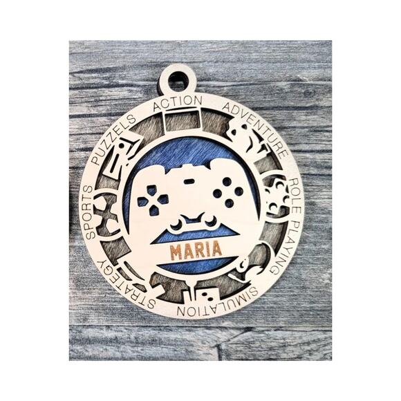 Personalized GAMER GAMING Ornament Custom Name Gift - Picture 4 of 5
